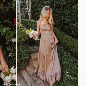 Show Me Your MuMu Dune Luxe Satin Ruffled Tiered Wedding